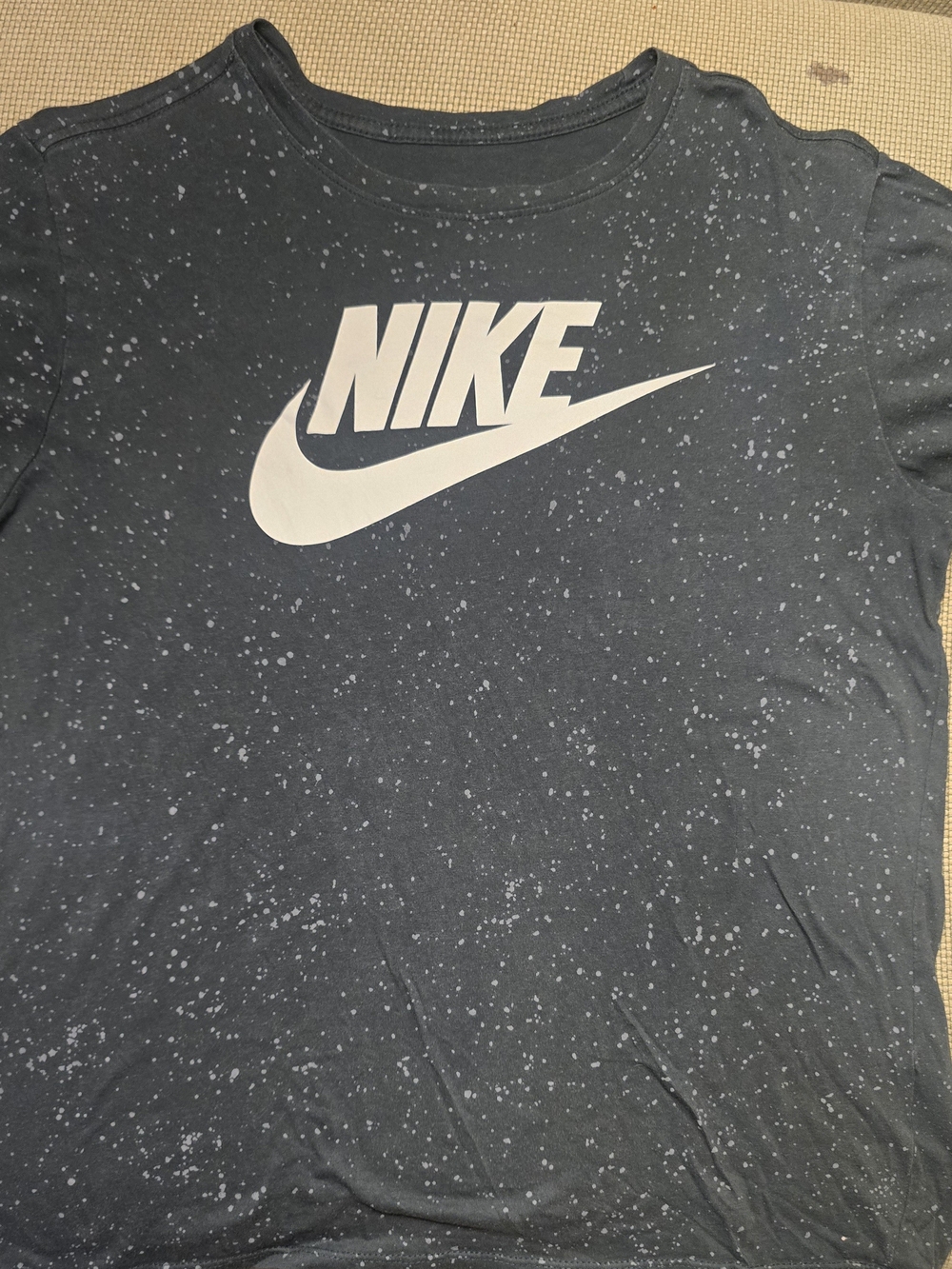 Nike Kids' Black Speckle Logo Tee